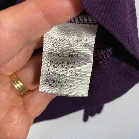 KERSH Purple Top with Purple Sequin Circles Small - Picture 4 of 6